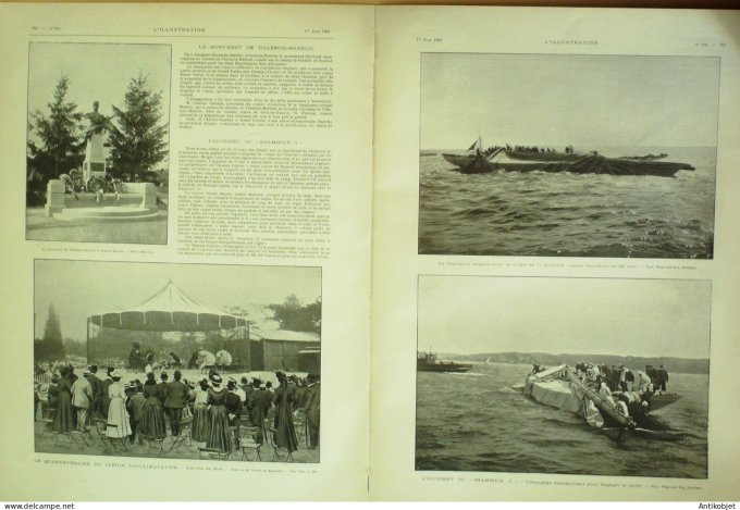 L'illustration 1901 n°3040 Madagascar Ranavalo reine Mali Tombouctou Poitiers (86) Yacht Anglais Sha