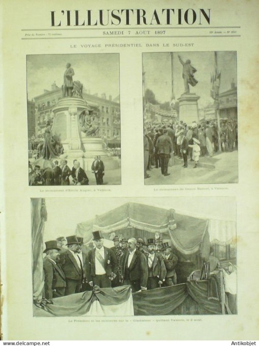 L'illustration 1897 n°2841 Valence (26) Grenoble (38) Pézénas (34) Cauterets (65) Sèvres (92) Turqui