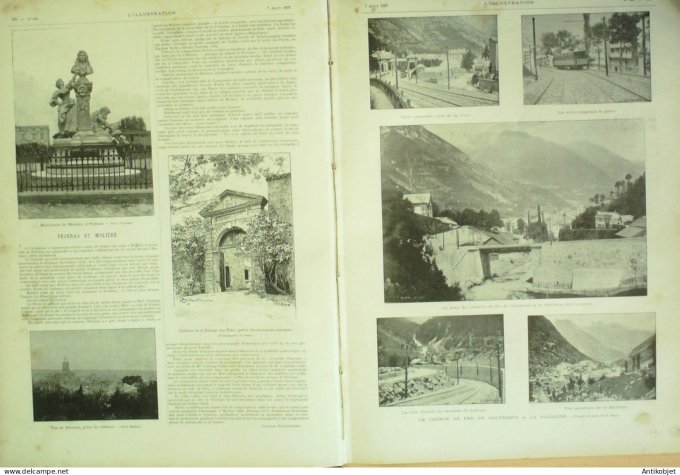 L'illustration 1897 n°2841 Valence (26) Grenoble (38) Pézénas (34) Cauterets (65) Sèvres (92) Turqui