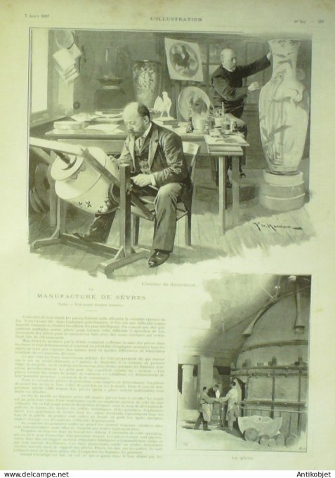 L'illustration 1897 n°2841 Valence (26) Grenoble (38) Pézénas (34) Cauterets (65) Sèvres (92) Turqui