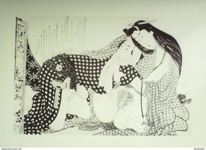 Estampe Japonaise scène érotique (Katsubika Hokusaï 1760-1849)