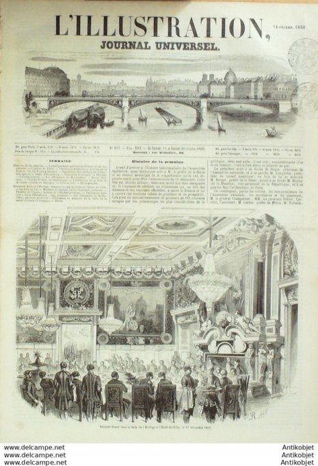 L'Illustration 1850 n°407 Espagne Sainte croisade Russie ST PETERSBOURG MONTEVIDEO défenseurs