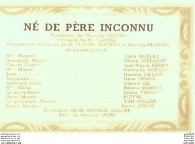 Mon Film 266 51-09-26 Ne de pere inconnu Nicole Stephane Jean Pierre Kerien