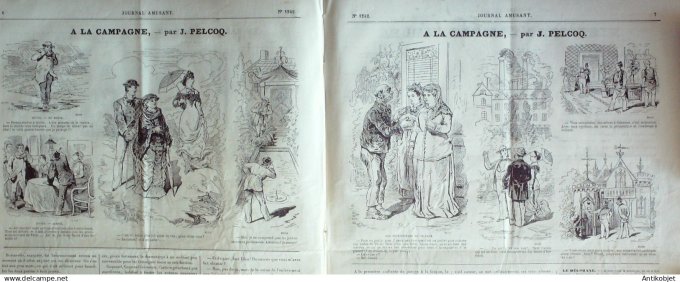 Le Journal Amusant 1880 # 1242 A la campagne par Pelcoq