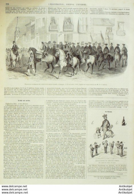 L'Illustration 1850 n°407 Espagne Sainte croisade Russie ST PETERSBOURG MONTEVIDEO défenseurs