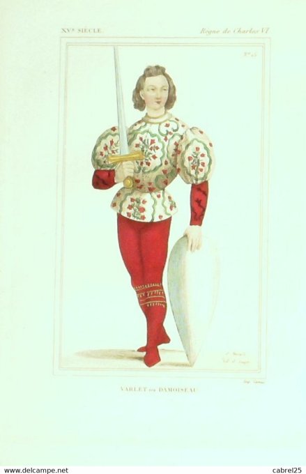 Varlet Ou Damoiseau-Sous Charles Vi 15ème 1852