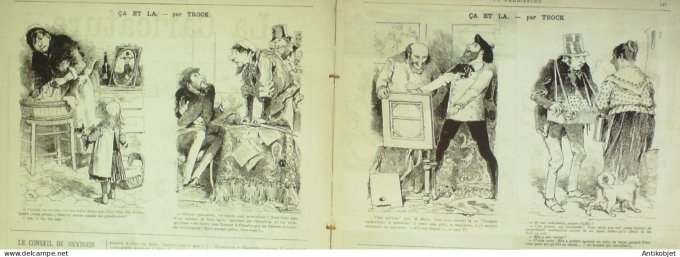 La Caricature 1884 #227 Colonel Ramollot en révision chasse aux loups Jacot Caran d'Ache
