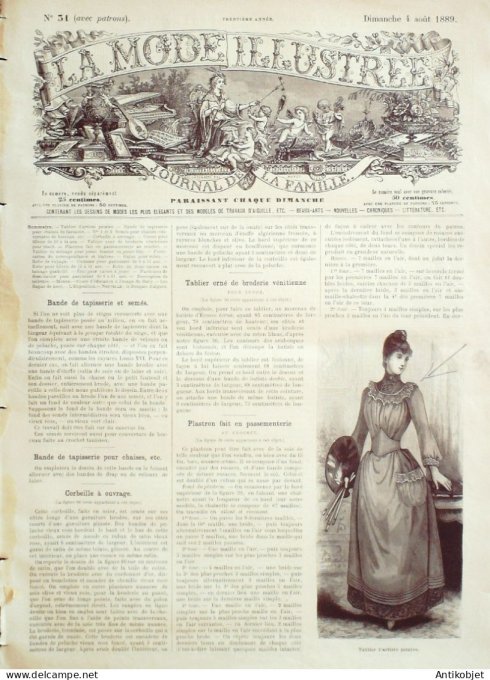 Journal + Patron Mode illustrée  1889 # 31 (with Pattern)