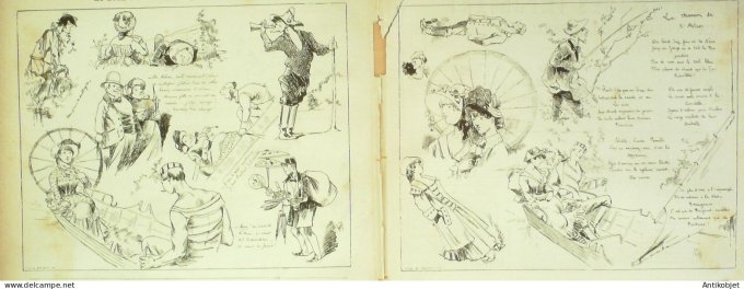 La Caricature 1881 #  88 Dieppe & Le Tréport Robida Barret Loys