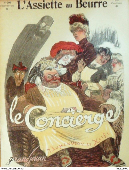 L'Assiette au beurre 1905 n°200 Le concierge Grandjouan