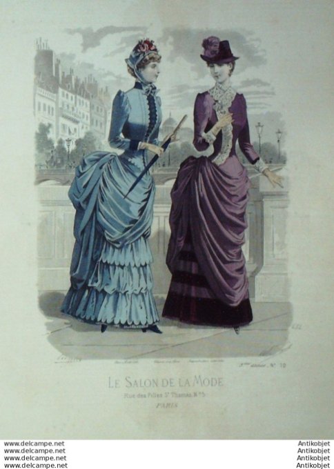 Gravure Mode Salon 1883 #  654 (Old Fashion plate)