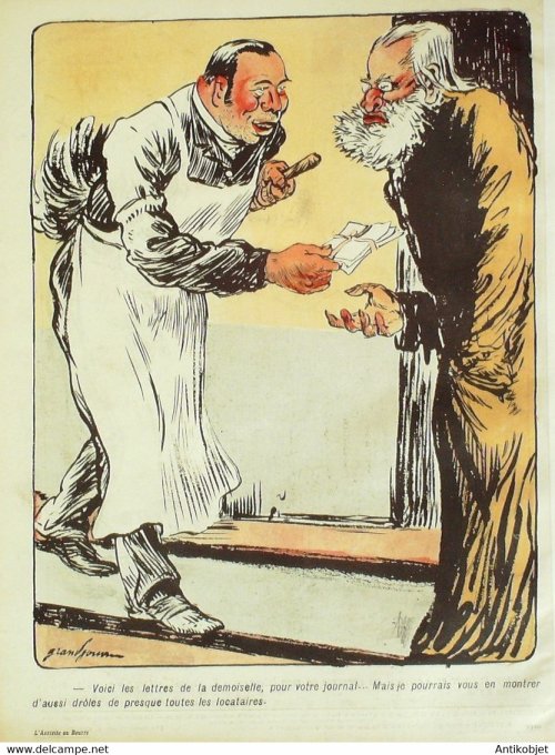 L'Assiette au beurre 1905 n°200 Le concierge Grandjouan