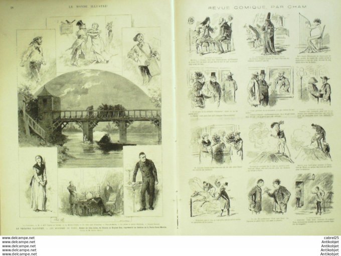 Le Monde illustré 1879 n°1163 Italie Custozza Ossuaire Algérie Aures Caid Si Smail Bachtarzi Pierret