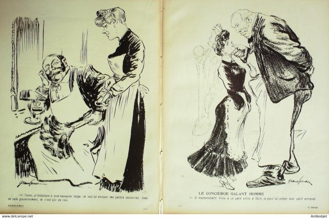 L'Assiette au beurre 1905 # 200 Le concierge Grandjouan
