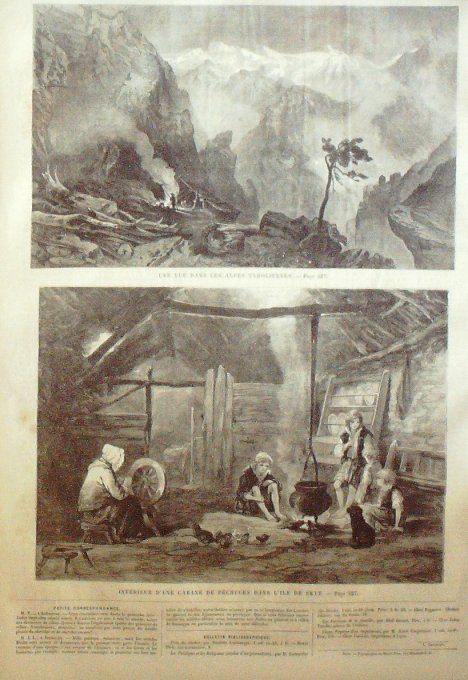 L'Univers illustré 1859 #  69 Gitans & Bohémiens 'île de Skye Pêcheurs
