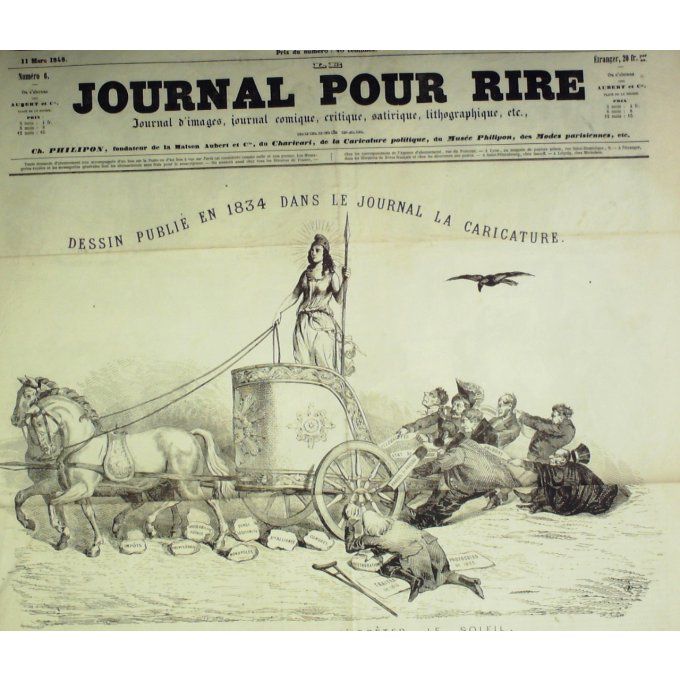 Le Journal pour RIRE 1848 n° 06 TAXES BALS  GUSTAVE DORE EMY MONTA BERR