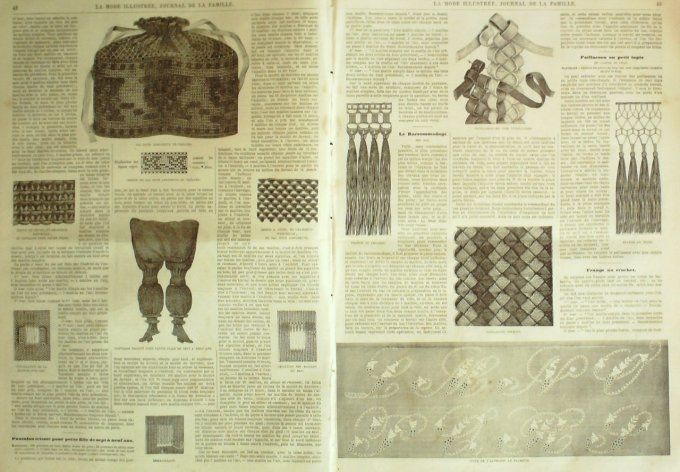 Journal Mode illustrée 1865 #  6 Veste Surcot velours