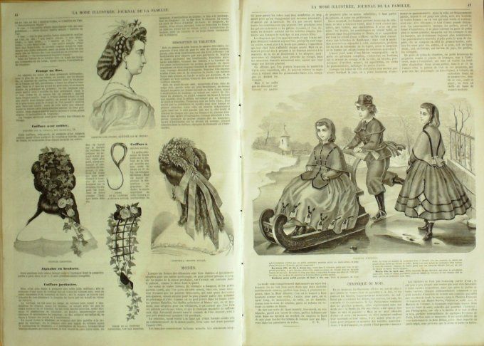 Journal Mode illustrée 1865 #  6 Veste Surcot velours