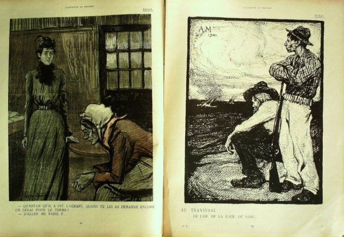 L'Assiette au beurre 1901 #   6 Le miroir des alouettes Braun Willette Jossot
