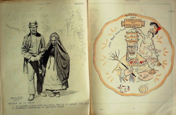 L'Assiette au beurre 1901 #   6 Le miroir des alouettes Braun Willette Jossot