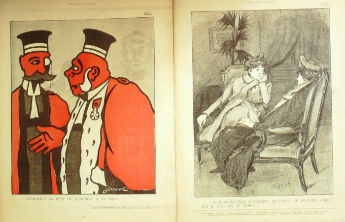 L'Assiette au beurre 1901 #   6 Le miroir des alouettes Braun Willette Jossot