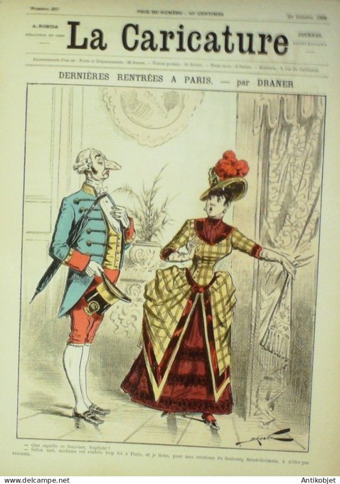 La Caricature 1886 #357 Draner Vigeant par Luque Drame rue chose Coll-Toc Caran d'Ache