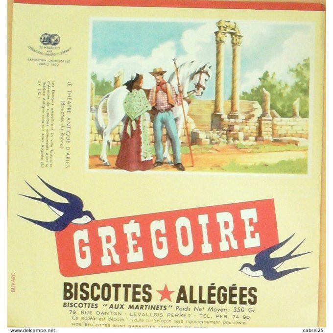Buvard GREGOIRE biscottes