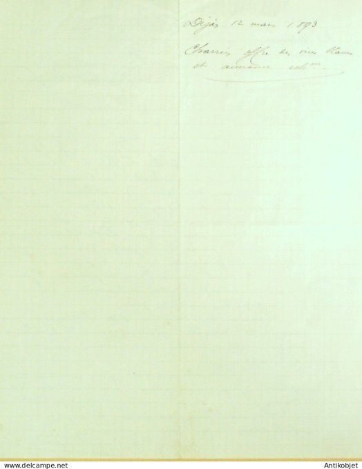 Lettre Ciale F.Charrin (vins) 1893 Dijon (21) 2