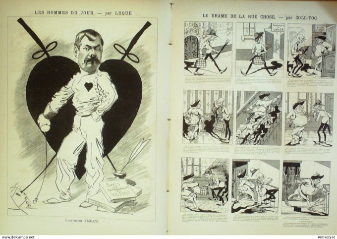 La Caricature 1886 #357 Draner Vigeant par Luque Drame rue chose Coll-Toc Caran d'Ache