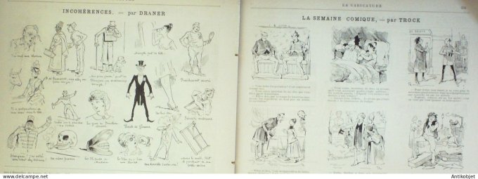 La Caricature 1886 #357 Draner Vigeant par Luque Drame rue chose Coll-Toc Caran d'Ache