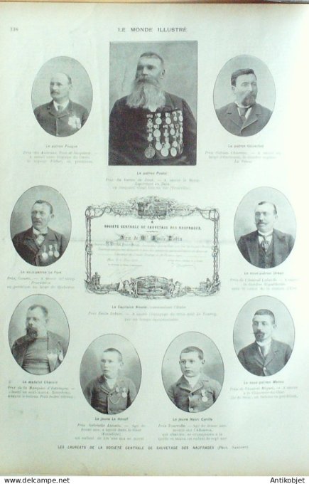 Le Monde illustré 1902 n°2354 Rochambeau Grèce Susianne St-Laurent du Pont (38) Italie Lucques