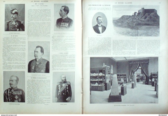 Le Monde illustré 1902 n°2354 Rochambeau Grèce Susianne St-Laurent du Pont (38) Italie Lucques