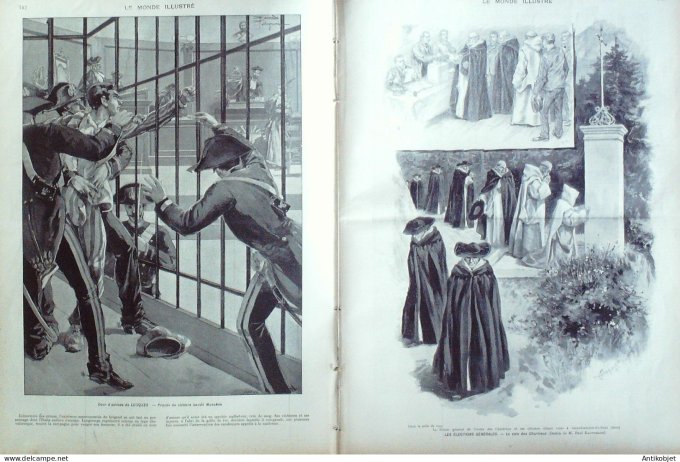 Le Monde illustré 1902 n°2354 Rochambeau Grèce Susianne St-Laurent du Pont (38) Italie Lucques