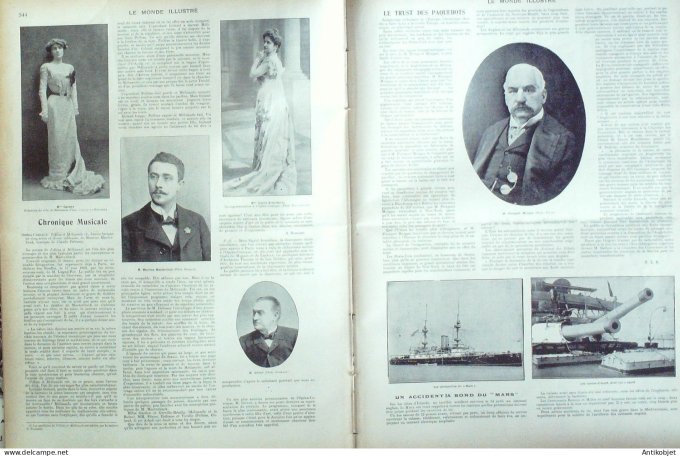 Le Monde illustré 1902 n°2354 Rochambeau Grèce Susianne St-Laurent du Pont (38) Italie Lucques