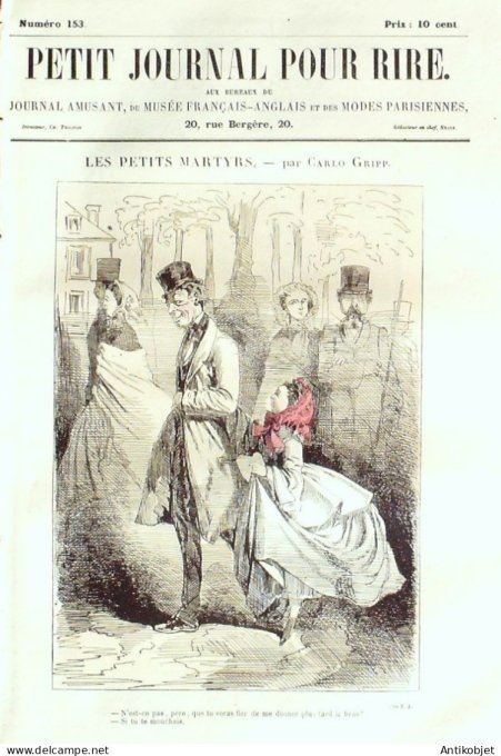 Petit journal pour Rire 1858 # 153 Soiree rue Breda Marcelin