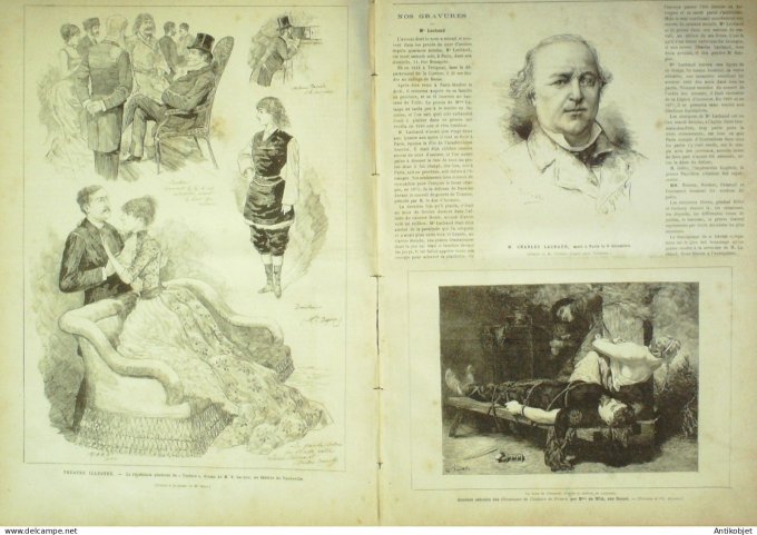 Le Monde illustré 1882 n°1342 Louis Blanc Foedora Victorien Sardou Charles Lachaud