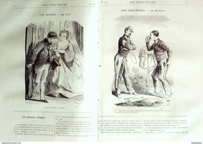 Petit journal pour Rire 1858 # 153 Soiree rue Breda Marcelin