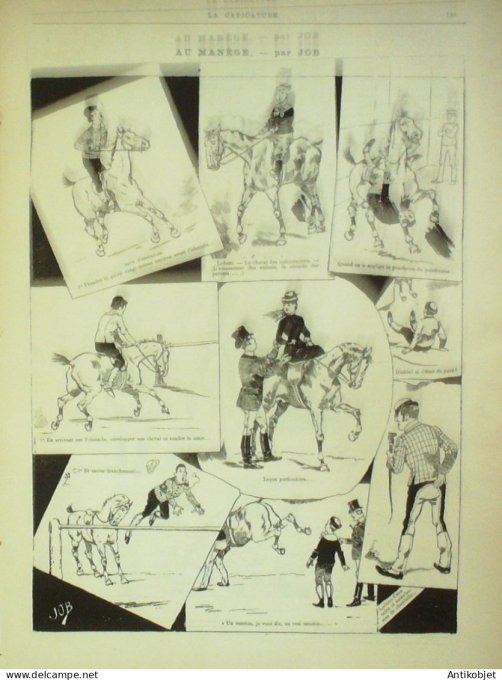 La Caricature 1884 #226 Au manège Job sPOLSKI tROCK