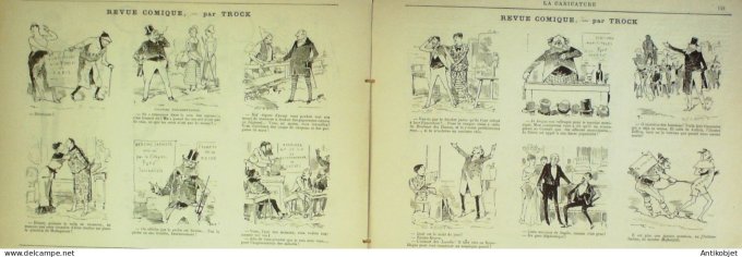 La Caricature 1884 #226 Au manège Job sPOLSKI tROCK