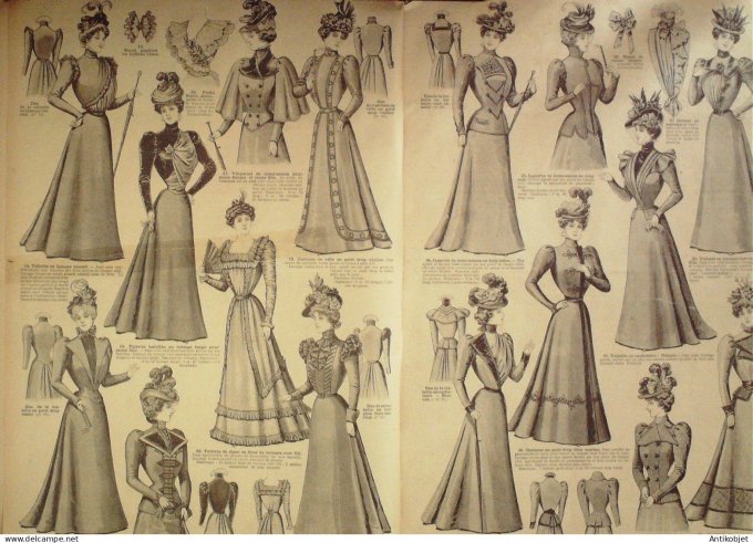 La Mode du Petit journal 1898 n° 06 Toilettes Costumes Passementerie