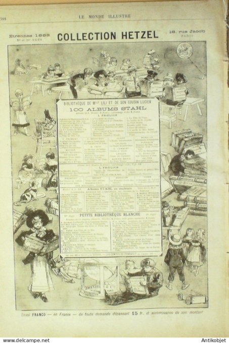 Le Monde illustré 1882 n°1342 Louis Blanc Foedora Victorien Sardou Charles Lachaud