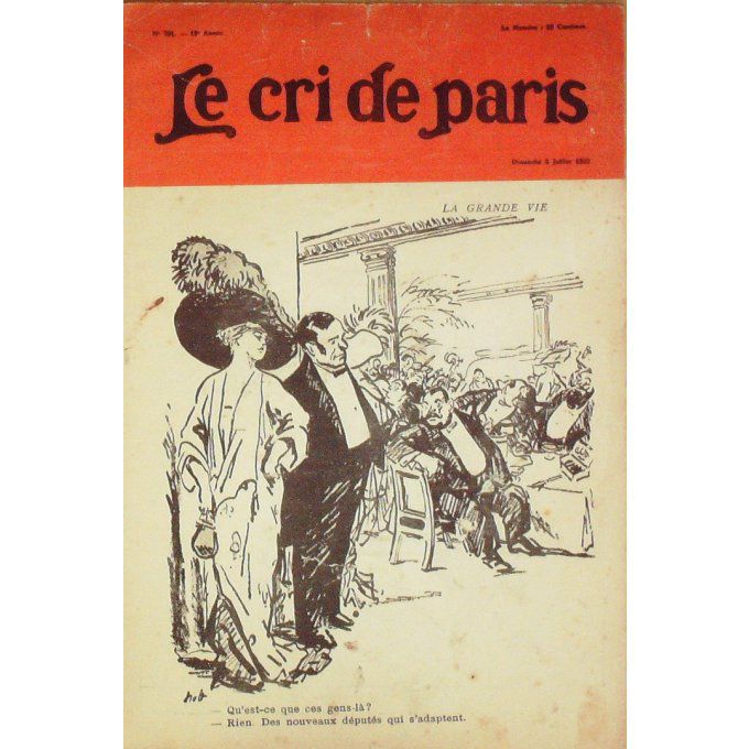 Le Cri de Paris 1910 n° 701 NOB AMPHITRYON TSAR FERDINAND LEGITIMUS ISSY MOULINEAU