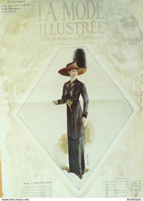 La Mode illustrée journal 1911 n° 18 Toilettes Costumes Passementerie