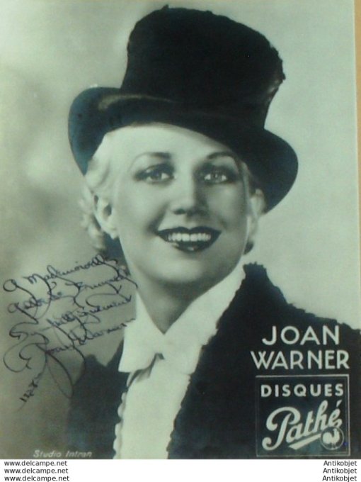 Warner Joan (Photo De Presse) Dédicacée
