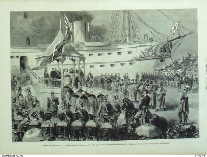 Le Monde illustré 1876 n° 997 Turquie Constantinople Sirkidje Yskilessi Angleterre Portsmouth Lunevi