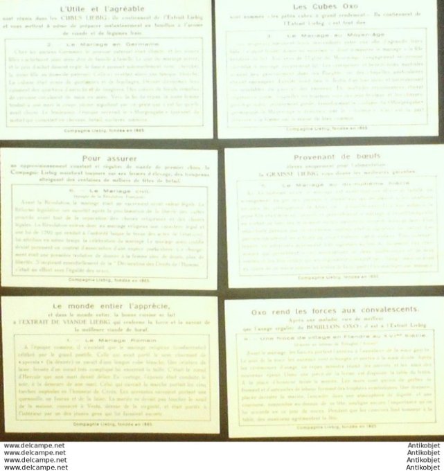 Chromo Liebig Sang 1384 Le mariage a travers les ages (1938)