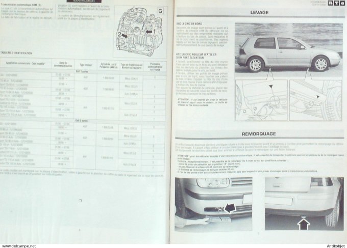 Revue Tech. Automobile 1999 n°622 Volkswagen Golf IV Renault Mégane & Clio