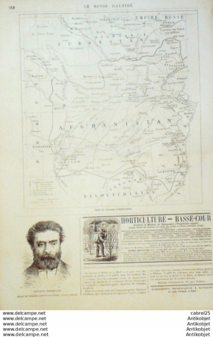 Le Monde illustré 1878 n°1131 Afghanistan Caboul Khyber Sheer Ali Khan Emir Italie Naples Roi Humber