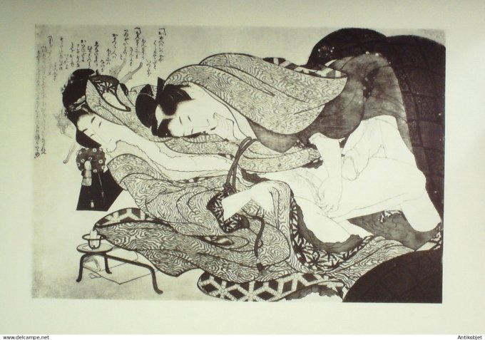 Estampe Japonaise scène érotique (Katsubika Hokusaï 1760-1849)