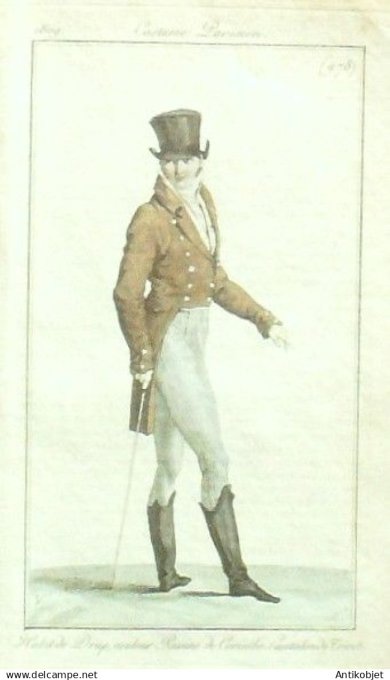 Costume Parisien 1809 # 978 (eau forte) Habit homme en drap